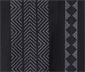 Webkleid mit Ikat-Muster, schwarz