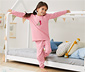 Glow-in-the-dark-Pyjama mit Bio-Baumwolle, rosa
