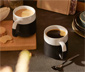 Kaffeebecher, 2er Set schwarz/ schwarz