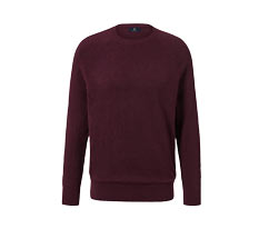 Pullover mit Rundhalsausschnitt, bordeauxrot