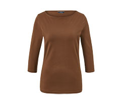 Shirt mit 3/4-Arm, rostbraun