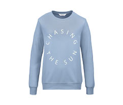 Sweatshirt mit Print, hellblau