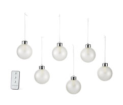6 LED-Weihnachtsbaumkugeln