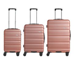 PACKENGER Hartschalen-Koffer, 3er-Set »Jörn«, mauve