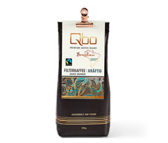 Qbo Premium Coffee Beans »Kooperative Coopfam« Filterkaffee Kräftig - 250 g Ganze Bohne