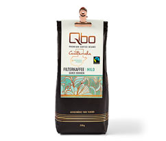 Qbo Premium Coffee Beans »Kooperative Tajumuco« Filterkaffee Mild - 250 g Ganze Bohne