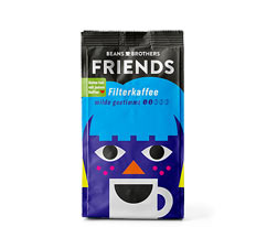BEANS BROTHERS FRIENDS Filterkaffee Mild - 250 g Gemahlen