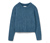 NAH/STUDIO Zopfmuster-Pullover | recycelter Cashmere und Merinowolle, blue melange