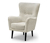 Sessel mit hoher Rückenlehne, beige