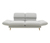 DOMO 2-Sitzer-Sofa »FuAR«, drehbar, silber - Silberfarbener Polyester
