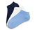 3 Paar Sneakersocken, weiß und blau