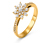 585 Gold-Ring mit 31 Brillanten, Stern