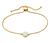 Slider-Armband, 23 Karat vergoldet, mit synthetischem Opal