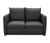 DOMO collection 2-Sitzer-Sofa »Ronda« mit Hockern, grau
