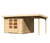 Karibu-Blockbohlenhaus »Baltasar 5«, mit Anbau