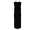 Geripptes Strickkleid, schwarz
