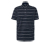 Jersey-Poloshirt, dunkelblau gestreift
