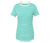 Basic T-Shirt, aqua-weiß gestreift