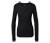 Langarmshirt mit Merinowolle, schwarz