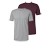2 T-Shirts, grau und rot - Grau/Rot