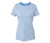 Basic T-Shirt, hellblau-weiß gestreift