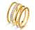 Ring, 925 Silber, 4er Set mit Zirkonia