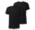 2 T-Shirts mit Merinowolle, schwarz