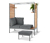 ScanCom Outdoor-Lounge mit Fußhocker, grau - Grau