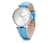 Armbanduhr mit Lederband und Kristallen