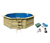 Karibu Gartenpool-Set »Modell 2«, holzfarben, ca. 470 x 470 cm