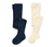 2 Kinder-Strumpfhosen, uni - 1x dunkelblau, 1x creme