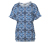 Bedrucktes Blusenshirt, blau