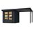 Karibu Gerätehaus mit Anbaudach, anthrazit, 19mm (Venus A) - naturfarben