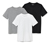 3 Kinder-T-Shirts, schwarz, grau, weiß