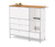 Sideboard Metall »CN3« mit Holzplatte, 1 Klappenfach und 4 Schubladen, weiß