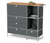 Sideboard Metall »CN3« mit Holzplatte, 1 Klappenfach und 4 Schubladen, grau