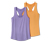 2 Sport-Tops, flieder und orange