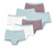 7 Kinder-Pantys, weiß/mauve/hellblau