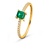 585 Gold Ring mit grünem Zirkonia