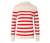 Gestreifter Feinstrickpullover, rot - Gestreifter Feinstrickpullover, rot