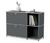 Sideboard Metall »CN3« mit 2 Klappenfächern, grau