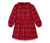 Kleinkind-Webkleid, kariert - Rot mit Karo-Muster