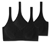 2 SCHIESSER Bustiers mit Cups und Bio-Baumwolle, schwarz