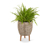 Blumentopf mit Füßen, Polyrattan, beige