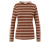 Gestreiftes Langarmshirt, cognac
