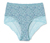 Highwaist-Panty, türkis mit floralem Alloverprint 
