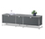 Lowboard »CN3« mit 3 Klappen, grau
