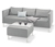 Lounge-Sofa mit Sunbrella®-Stoff, hellgrau