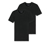 2 SCHIESSER T-Shirts mit Bio-Baumwolle, schwarz - schwarz