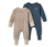 1x mittelblau, 1x beige gestreift